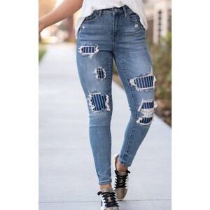 Judy Blue - Pin Stripe High Rise Skinny Jeans sz 3/26